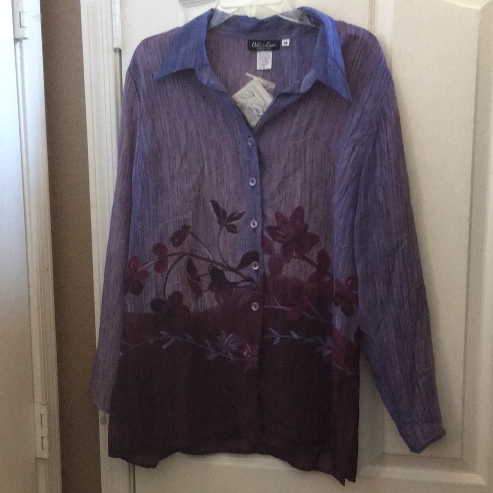 FINAL MARKDOWN Ladies’ Odds ‘n Evens Sheer Blouse (18) NWT
